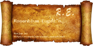 Rosenblum Eugén névjegykártya